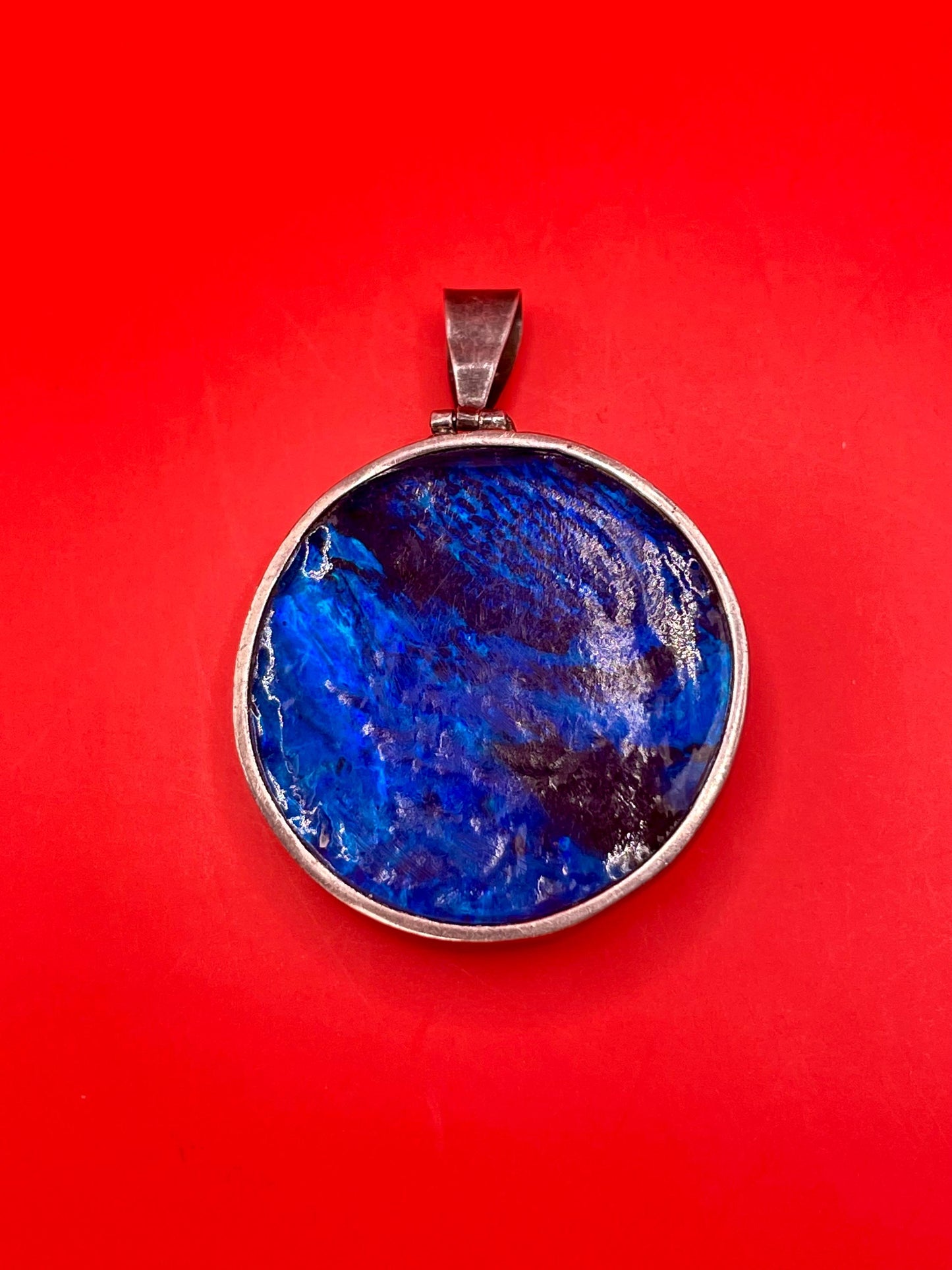 1.75 inch Indigenous First Nations Sterling and abalone necklace  amazing gift