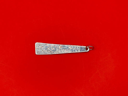 Beautiful indigenous first nations Pacific northwest coast sterling silver wolf pendant