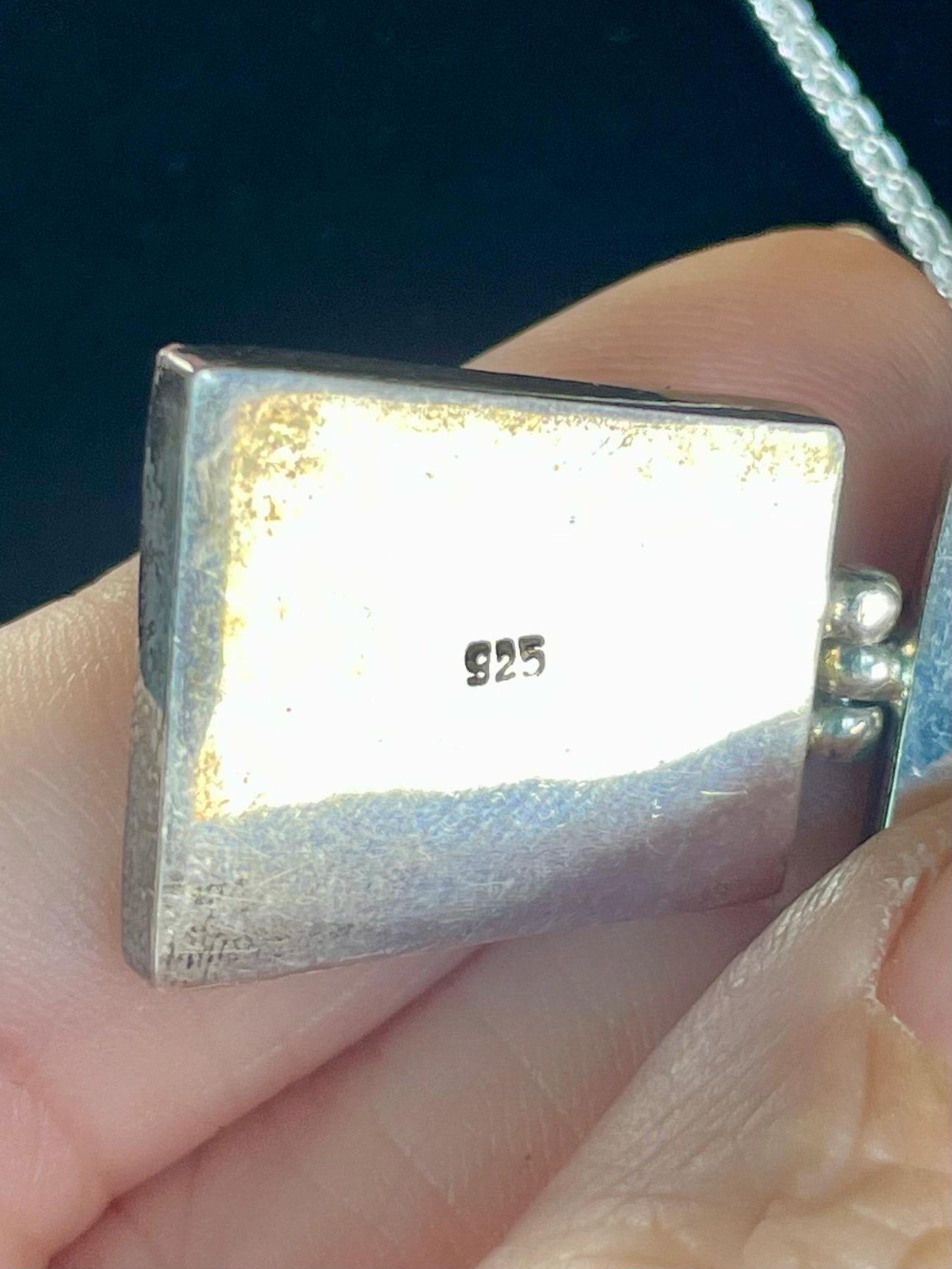 2.25 inch Indigenous First Nations Sterling and abalone necklace  amazing gift