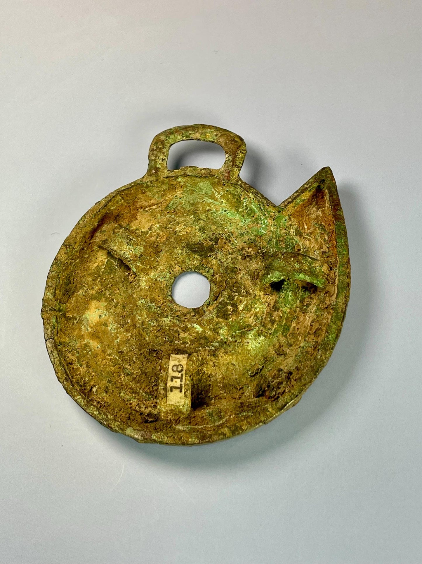 Unusual Large Old Bronze Pendant  wonderful Patina