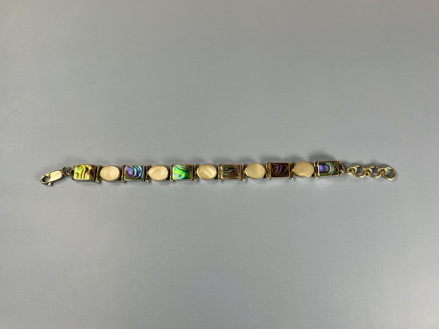 Stunning Abalone and Sterling Silver Bracelet