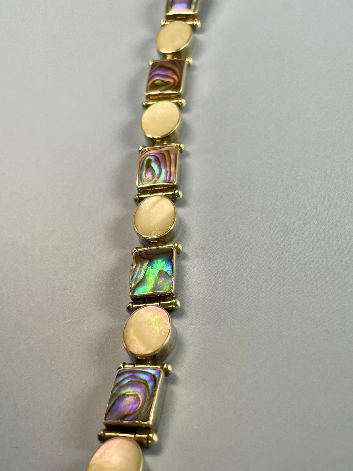 Stunning Abalone and Sterling Silver Bracelet