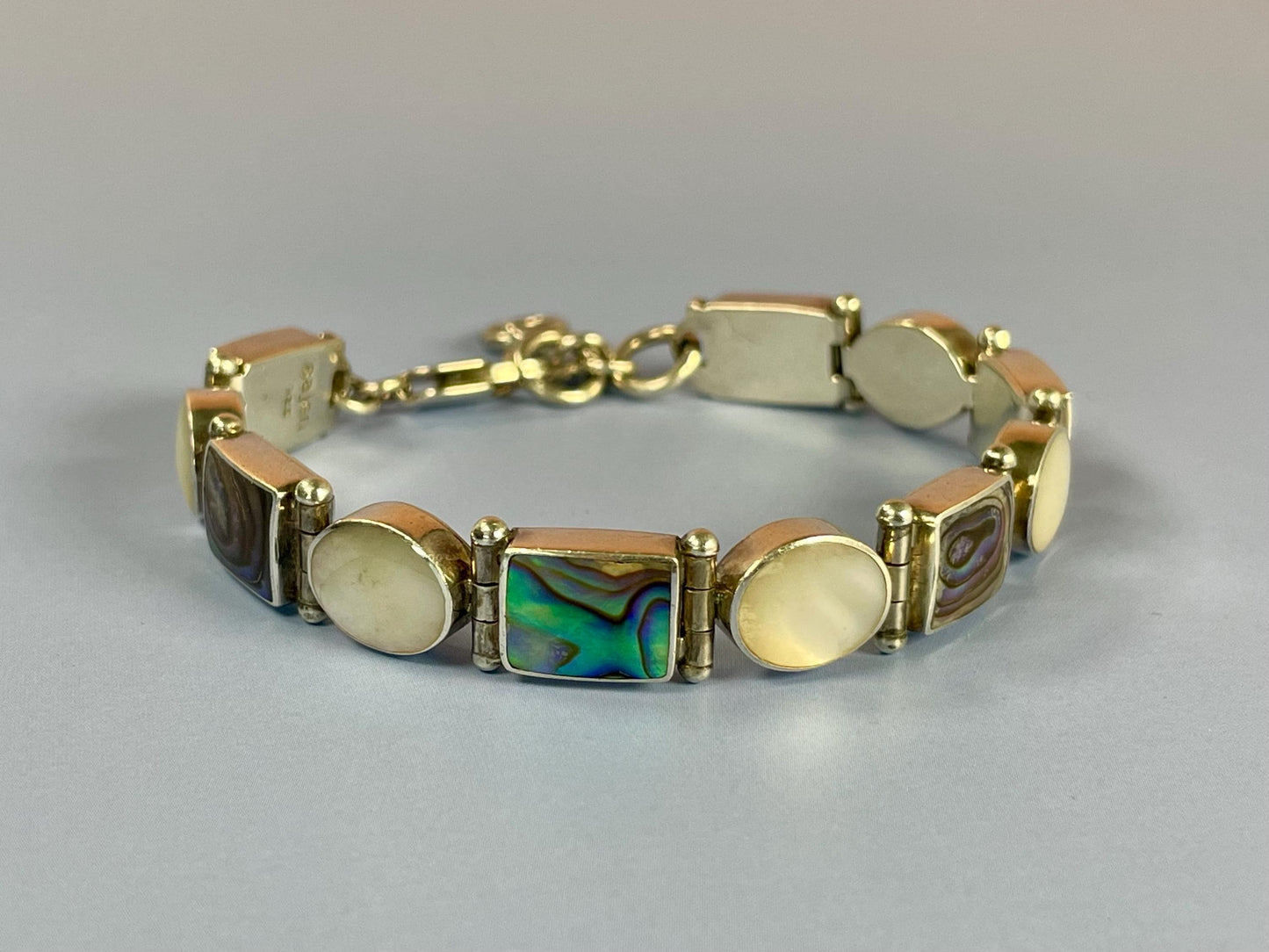 Stunning Abalone and Sterling Silver Bracelet