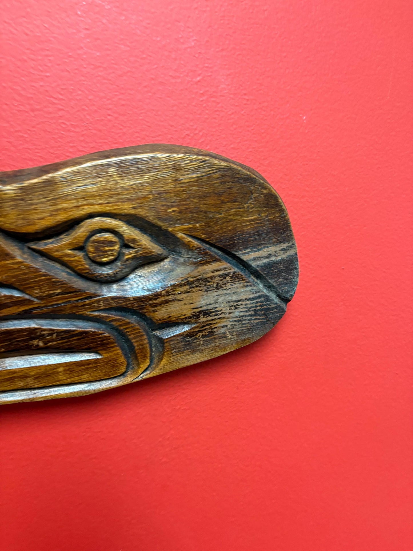 15 inch long high signed indigenous first nation Pacific north West Coast Eagle plaque - great value - ready to hang