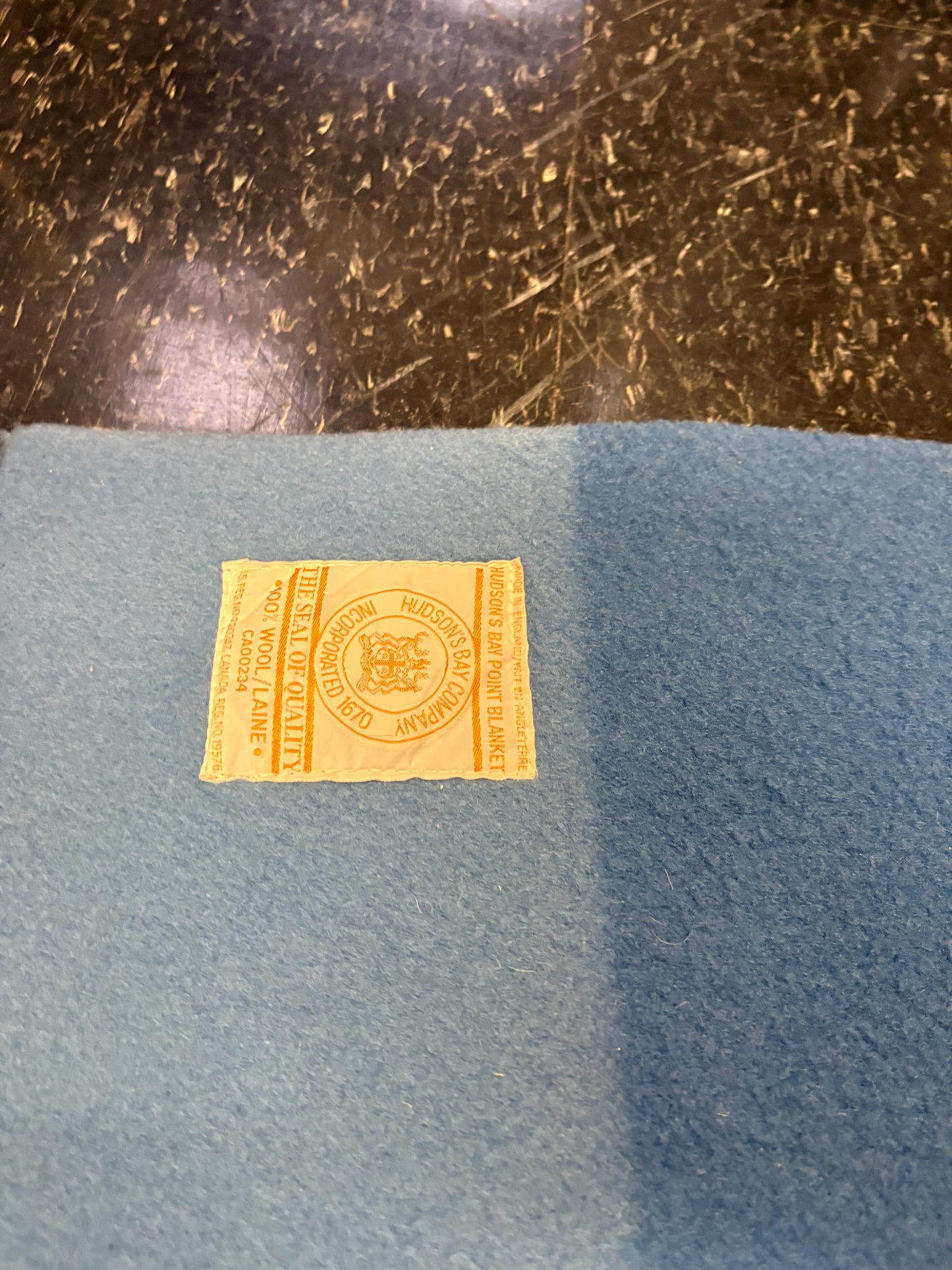 HBC Hudson Bay blanket rare blue  3.5 stripe  approximately 82 x 63 inch  wonderful condition  iconic  HBC