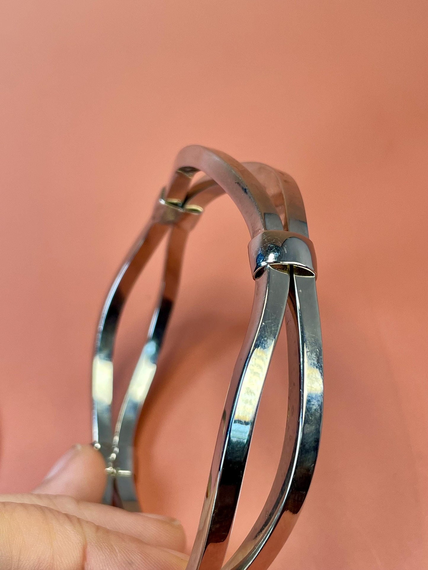 Set of Two Bangle Bracelets  Untested Gold and Silver