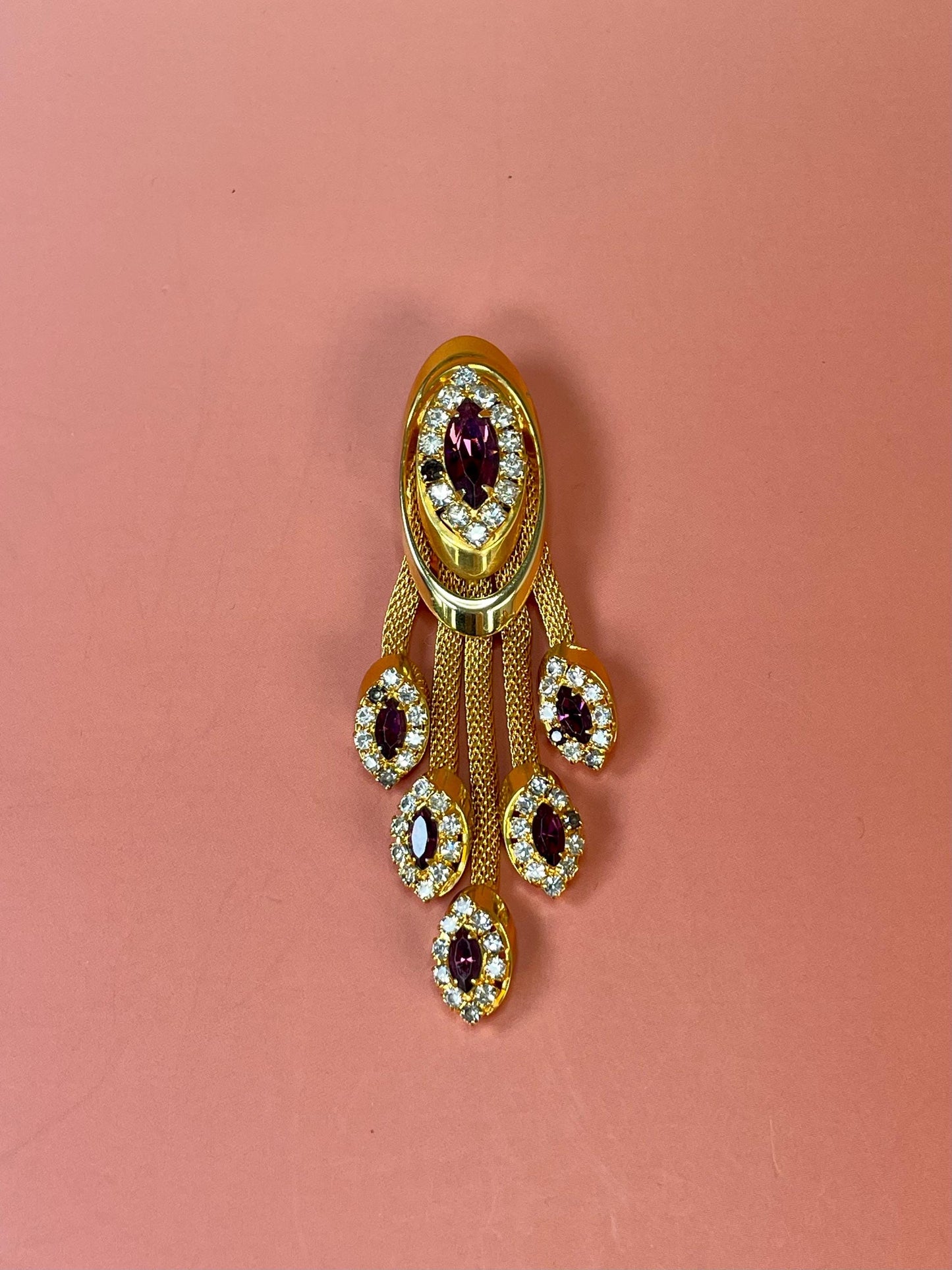 Unique Large Gold Tone Pendant