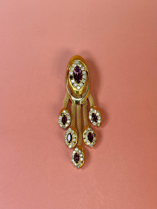 Unique Large Gold Tone Pendant