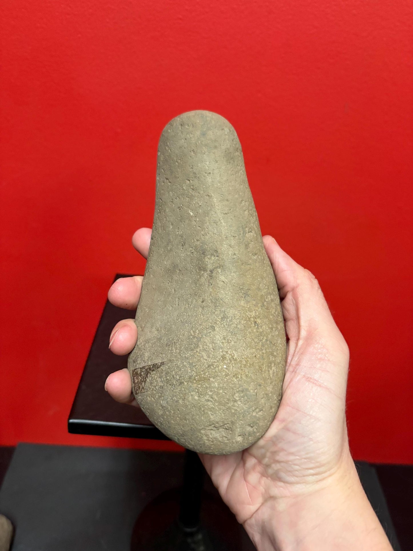 7 inch high authentic antique indigenous first nations Pacific Northwest Coast stone  plummet tool  from Vancouver Island collection