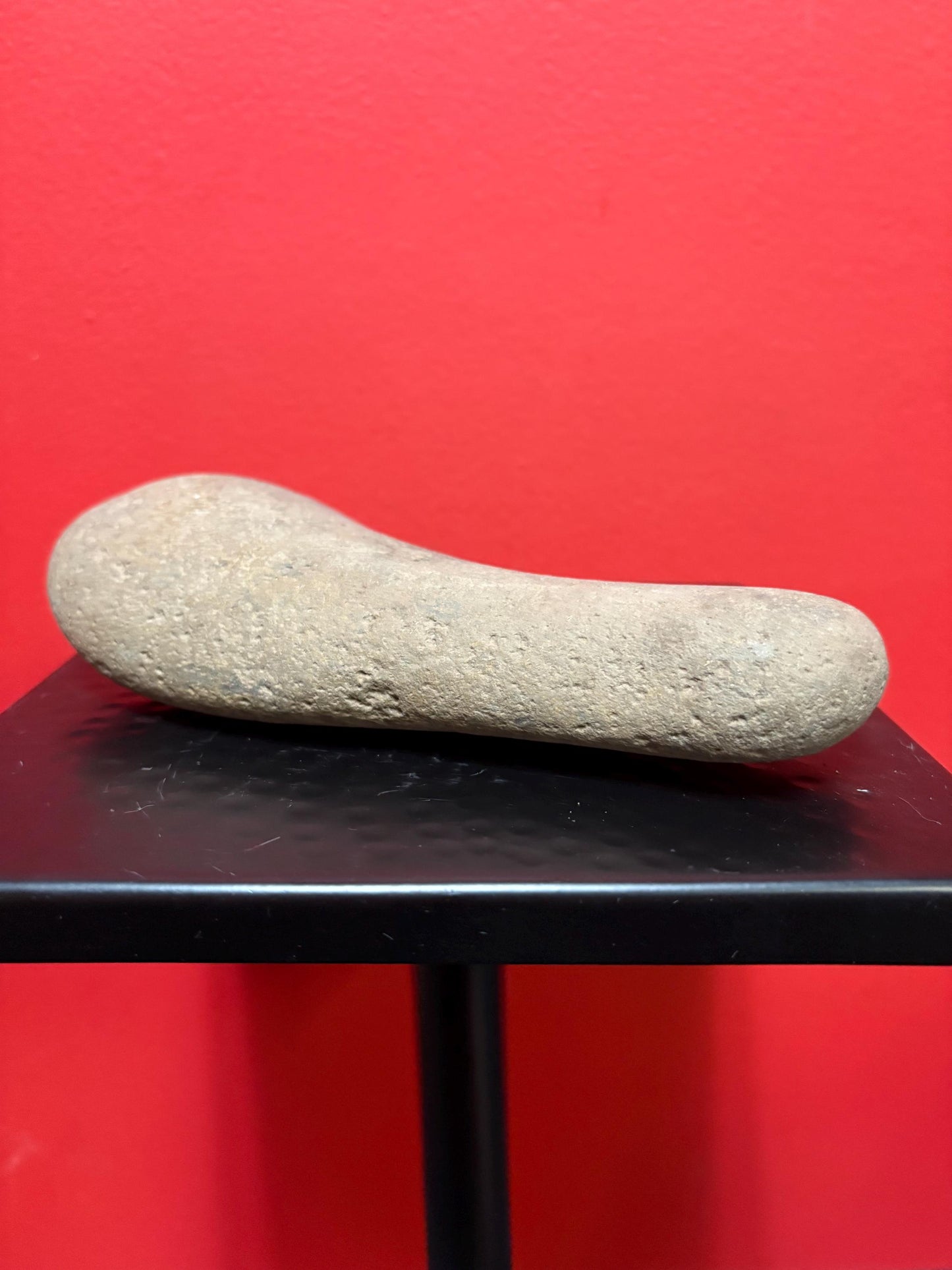 7 inch high authentic antique indigenous first nations Pacific Northwest Coast stone  plummet tool  from Vancouver Island collection
