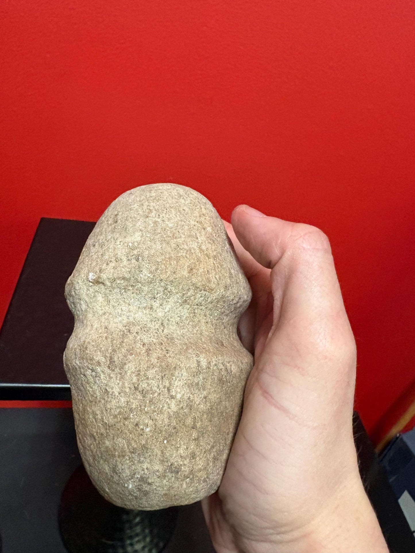 5 inch high authentic antique indigenous first nations Pacific Northwest Coast stone  plummet tool  from Vancouver Island collection