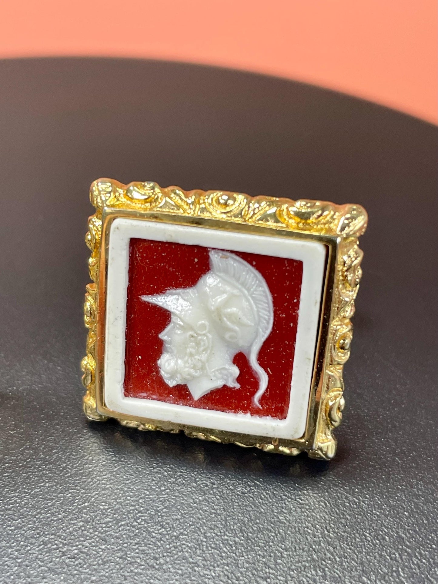 Vintage Goldtone Cameo cufflinks  perfect gift -