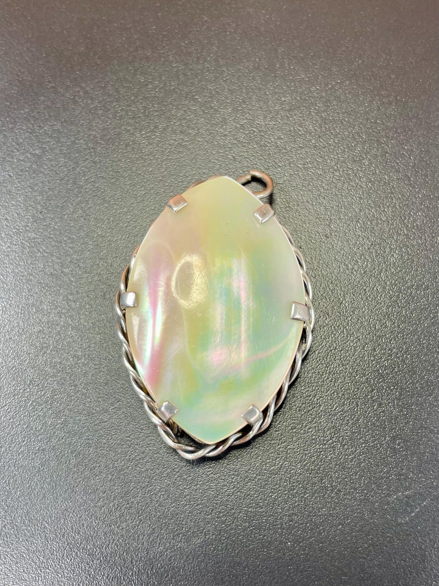 Absolutely fabulous 1.75 inch Abalone and Silver brooch - Great Condition and Great gift