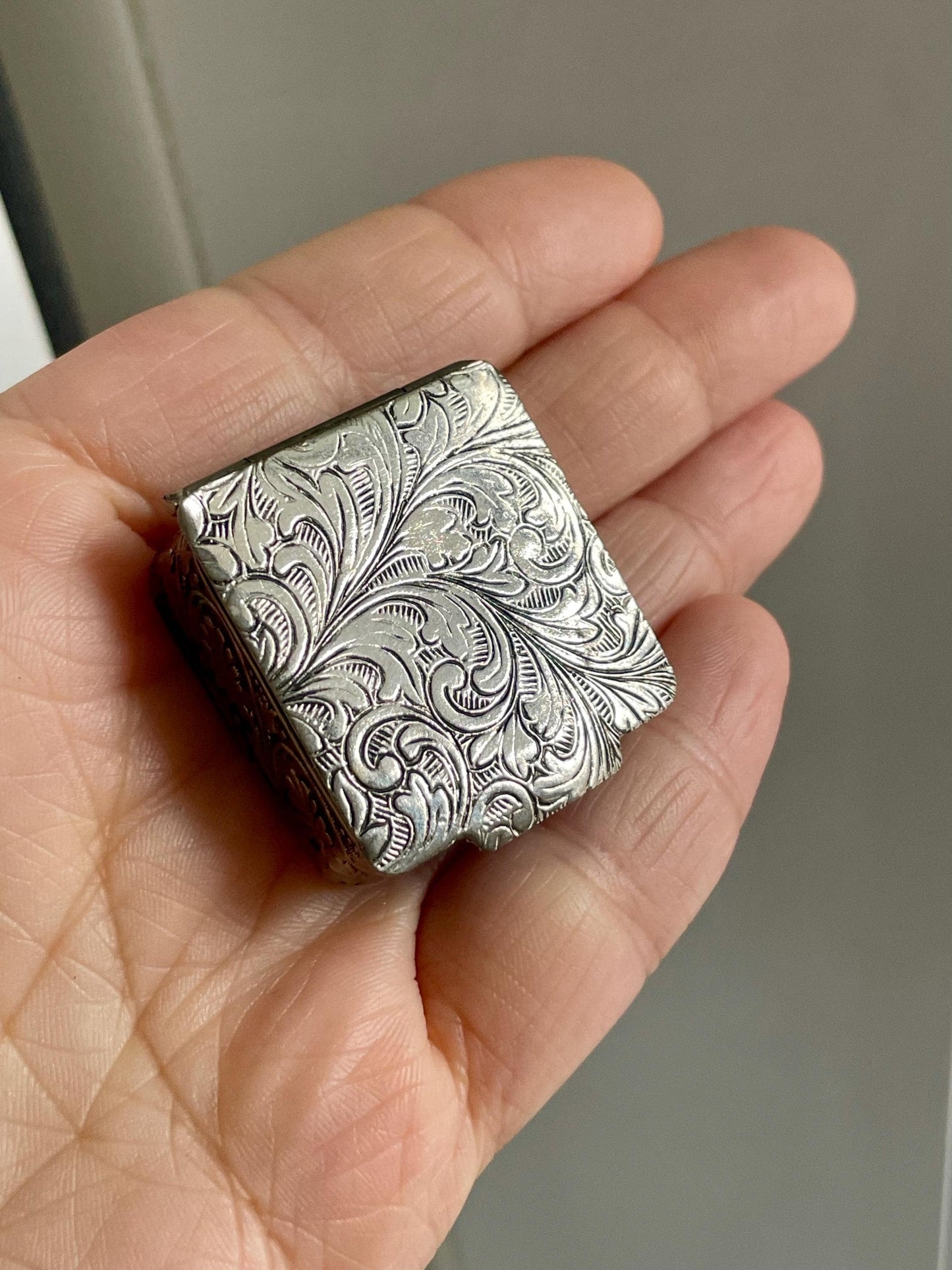 Antique Italian untested Silver box  1.25 inches  good value