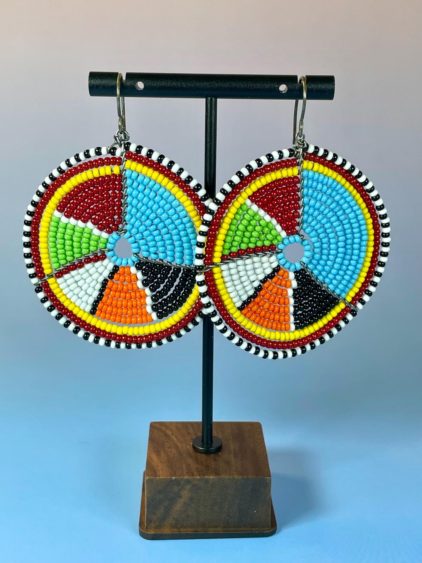 Handcrafted Indigenous Beaded Statement Earrings