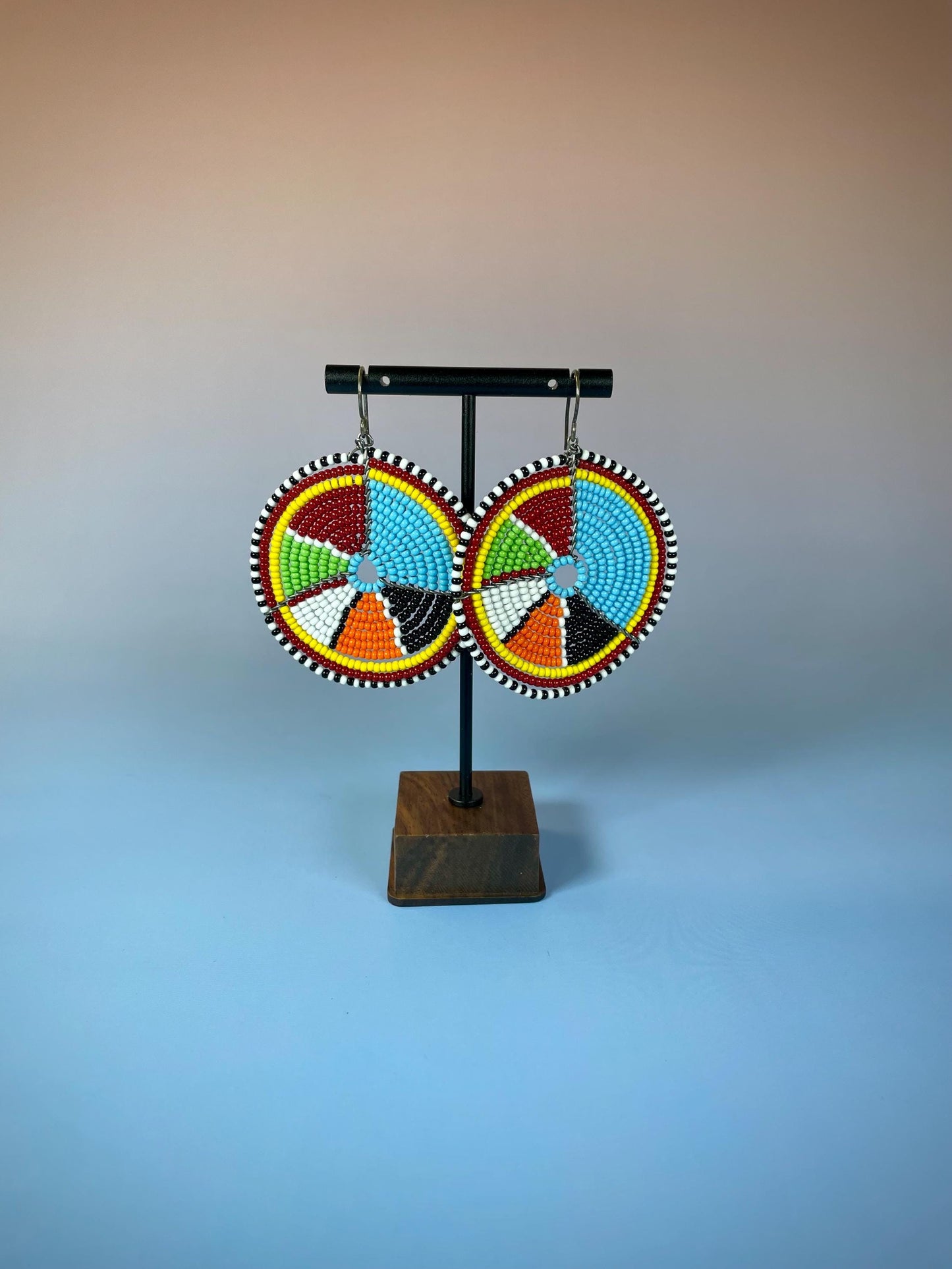 Handcrafted Indigenous Beaded Statement Earrings