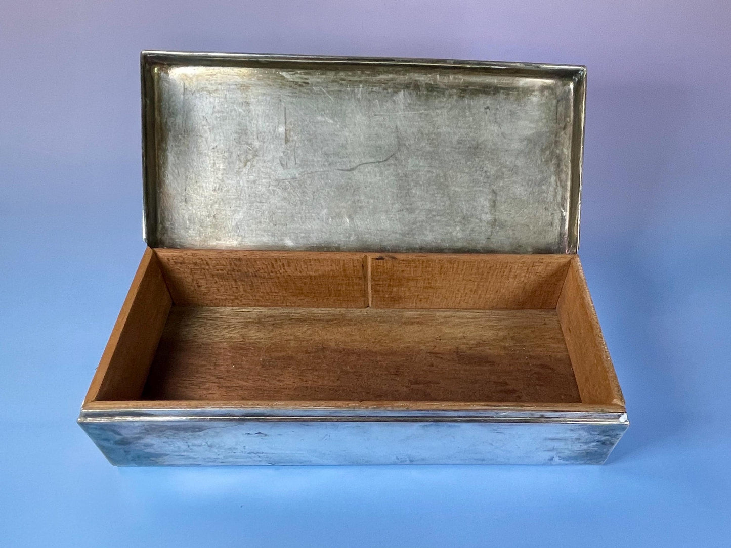 Cool Vintage Silver Plated Box  Engraved  1967  American military piece