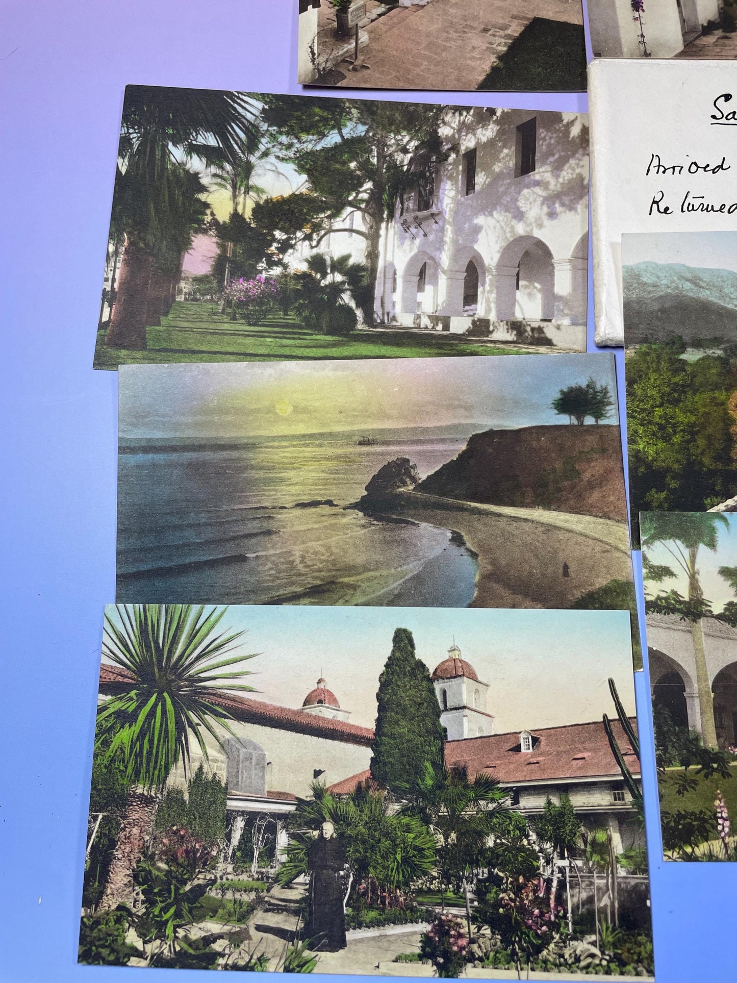 Lot of 12 Antique Postcards  Historic & Scenic Views of Santa Barbara, California