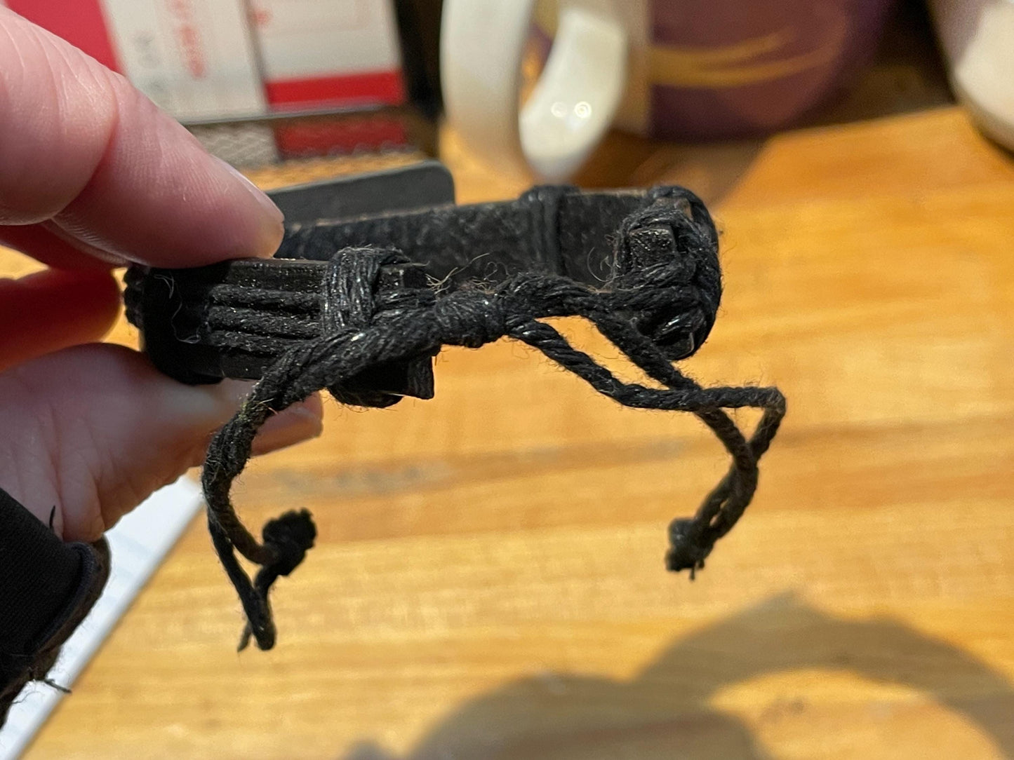 Handcrafted Leather Bracelet with Tribal Butterfly Design