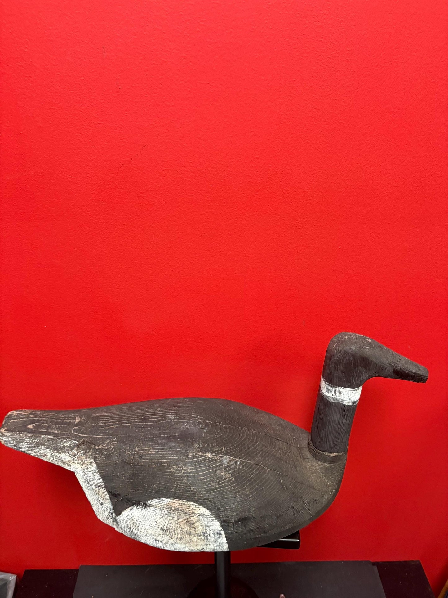 Gorgeous authentic 19 century Canadian primitive duck decoy  20 x 10 high great condition  a real masterpiece  Canadian goose