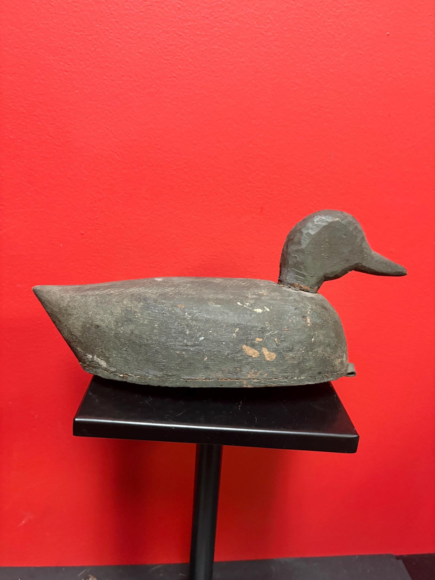Beautiful primitive Canadian duck decoy 11 x 6 high in antique condition  wonderful example  duck decoy