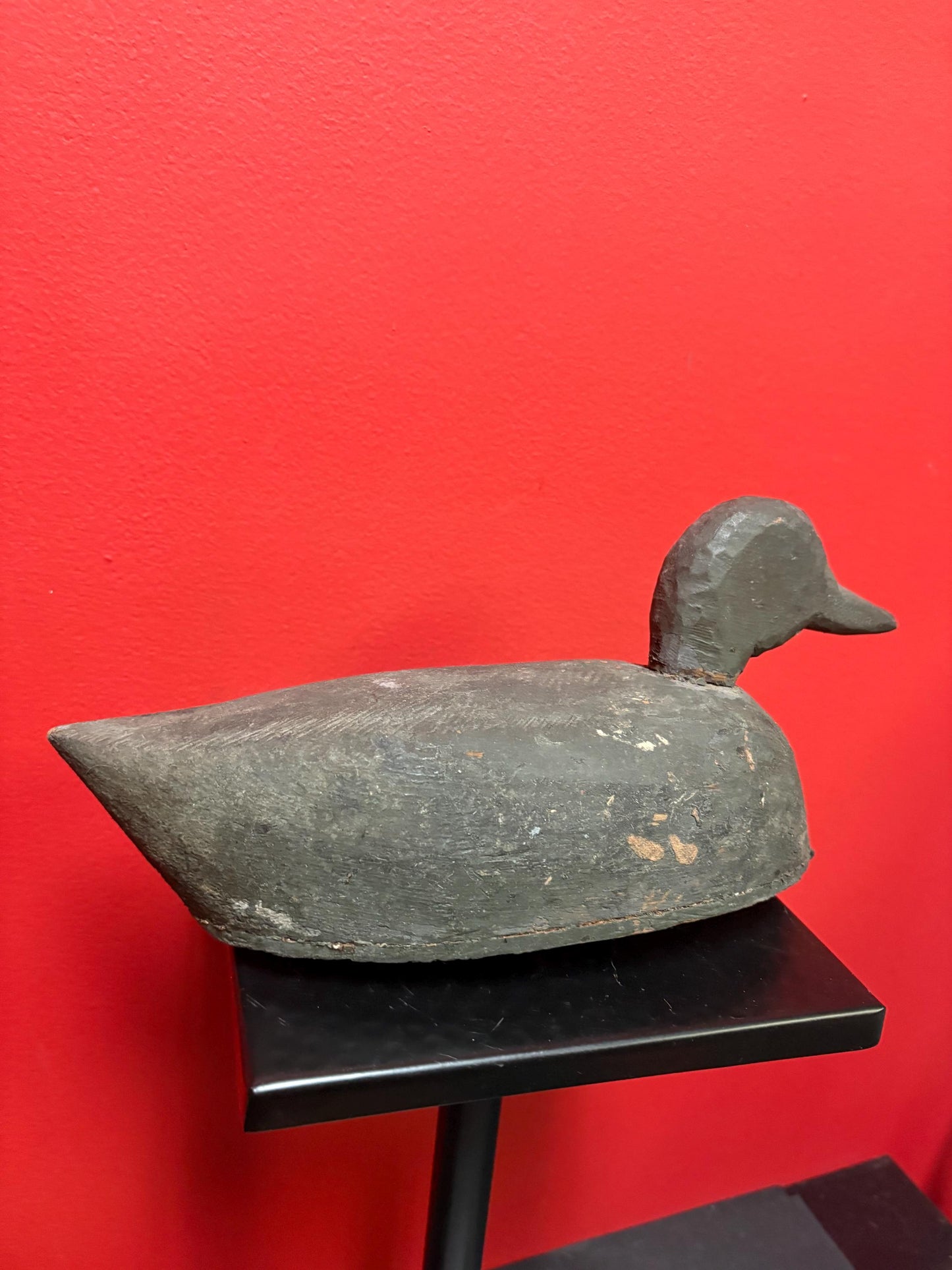 Beautiful primitive Canadian duck decoy 11 x 6 high in antique condition  wonderful example  duck decoy