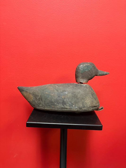 Beautiful primitive Canadian duck decoy 11 x 6 high in antique condition  wonderful example  duck decoy