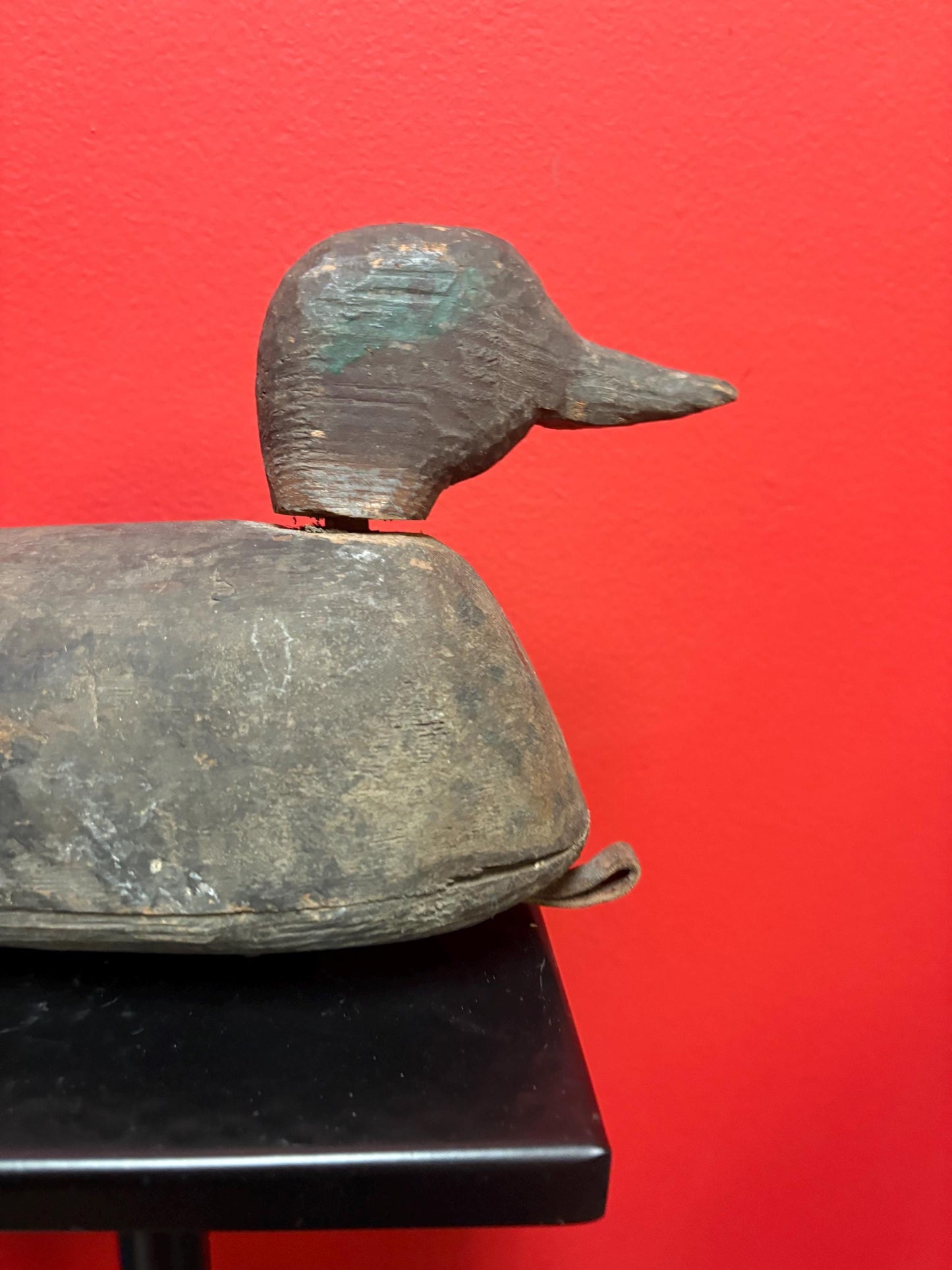 Beautiful primitive Canadian duck decoy 11 x 6 high in antique condition  wonderful example  duck decoy