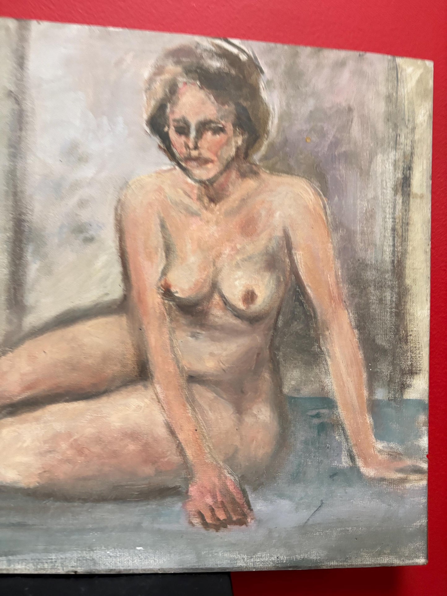 Absolutely beautiful 19th century 16 x 20 inch oil painting on board attributed to F Whale   wonderful detail in antique condition -