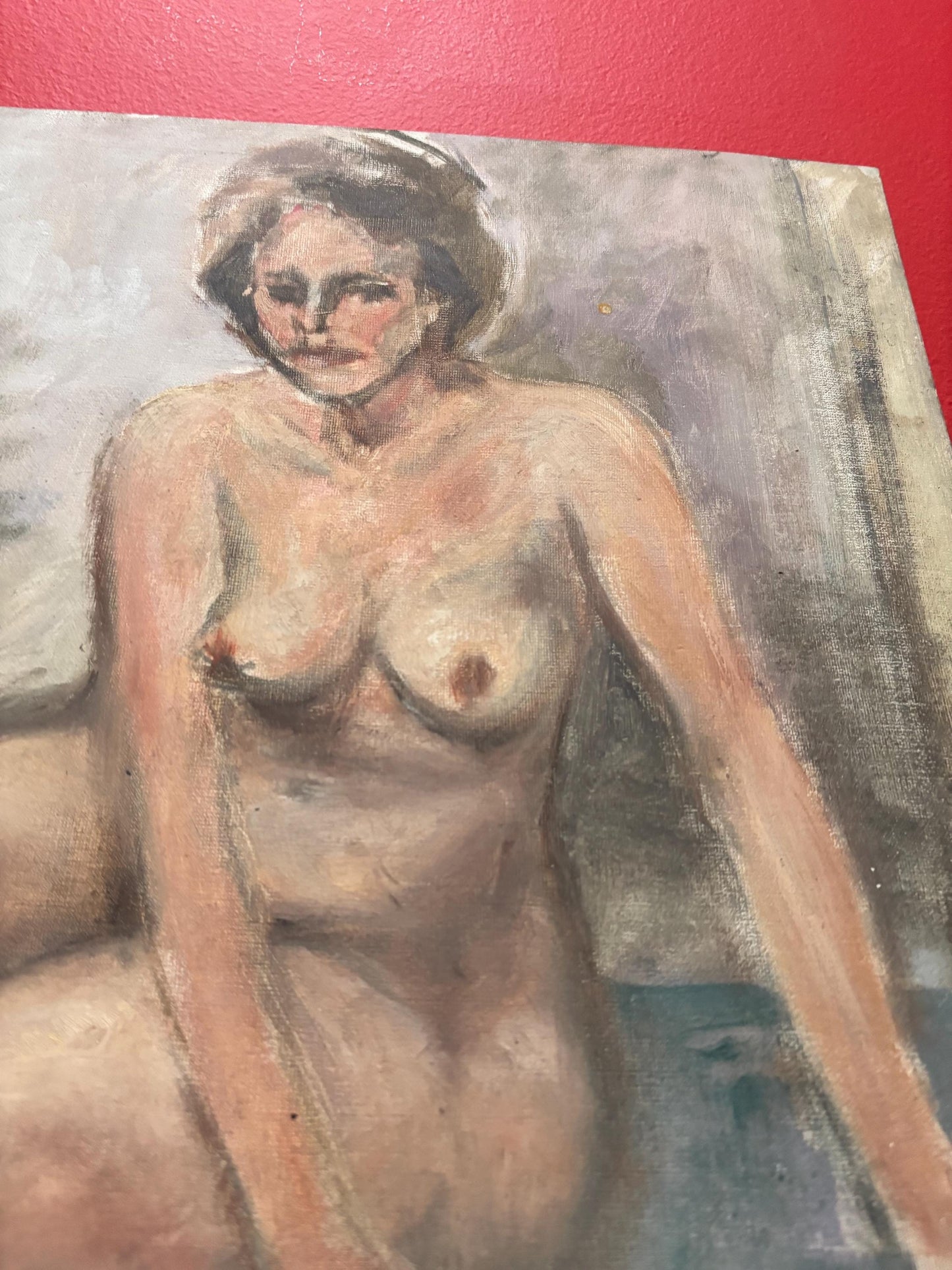 Absolutely beautiful 19th century 16 x 20 inch oil painting on board attributed to F Whale   wonderful detail in antique condition -