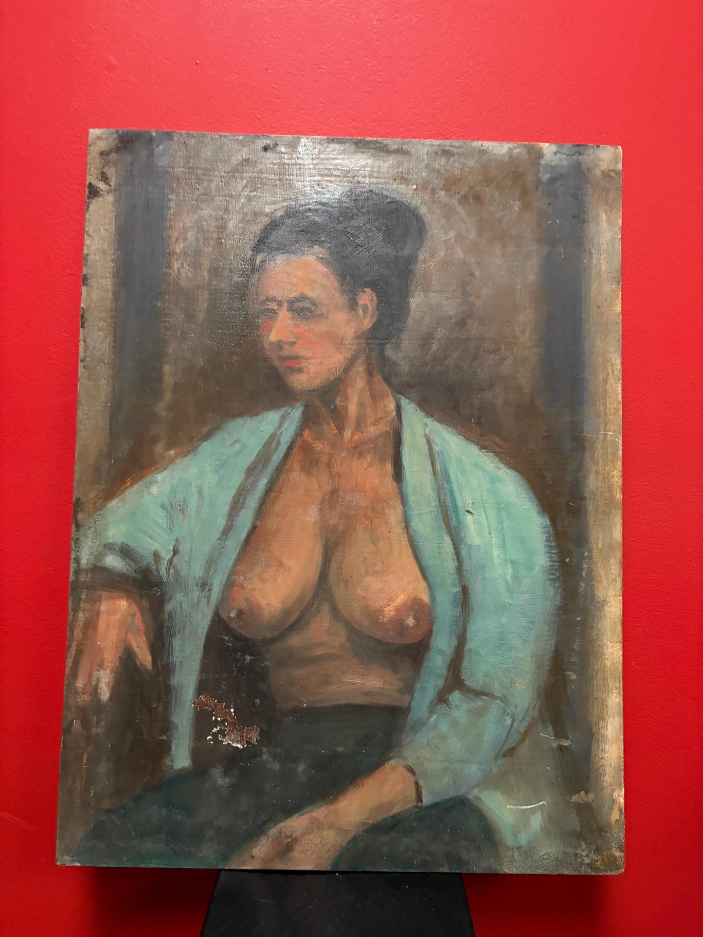 Absolutely beautiful 19th century 24 x 18“ oil painting on board by F Whale   wonderful detail in antique condition - see photos