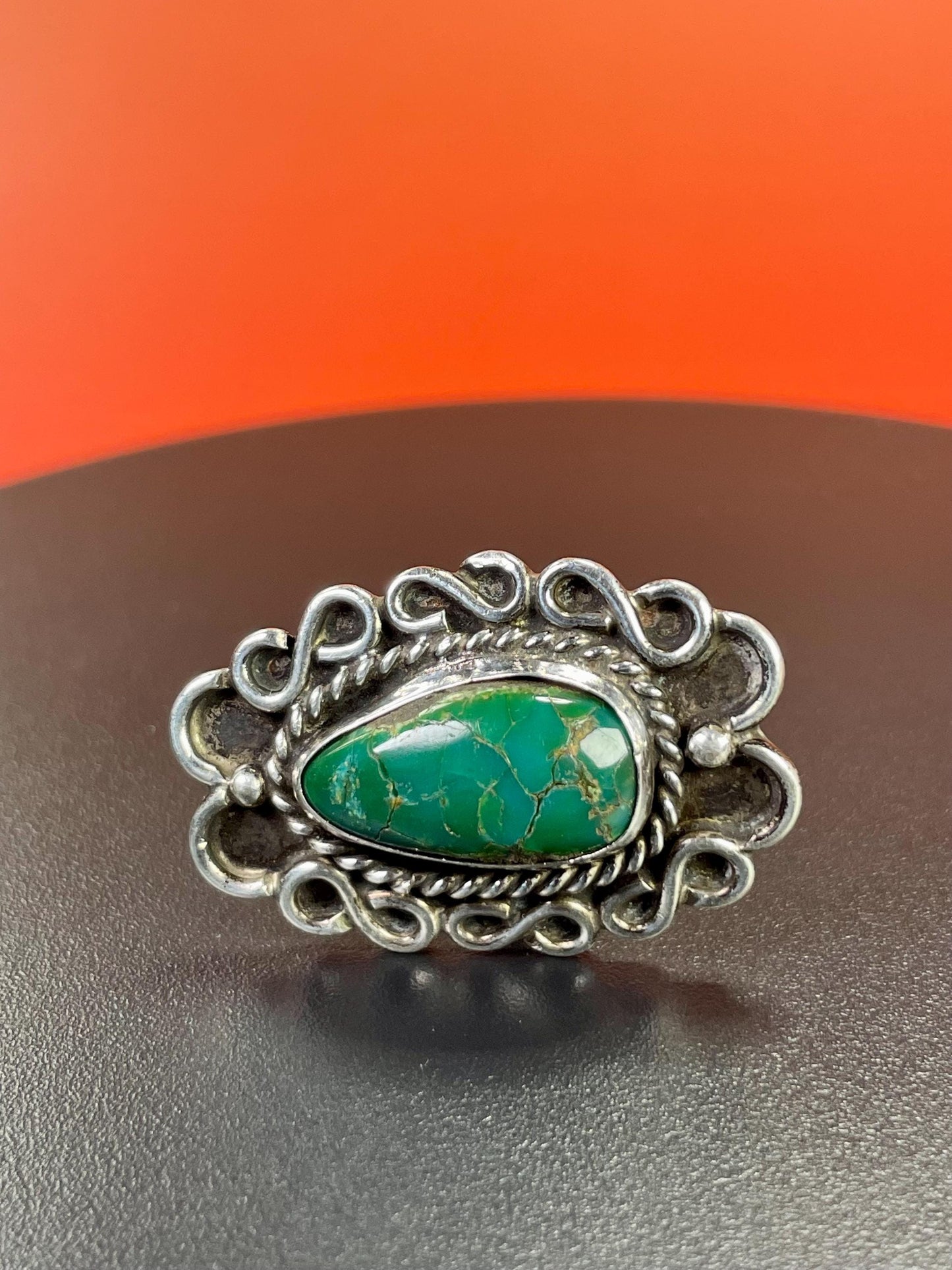 Beautiful sterling silver and gemstone ring   size 5.5  shiny and beautiful  amazing value