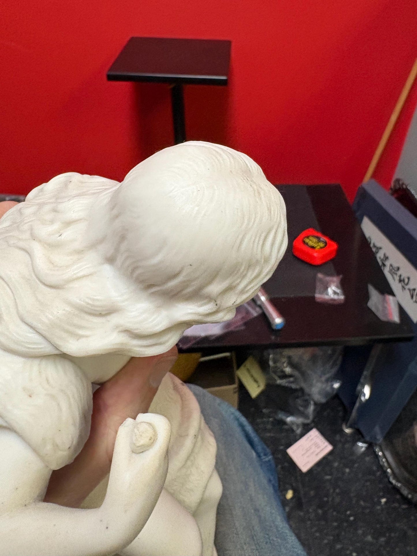 Fantastic early 19 century English porcelain nude wrapped in blanket and snake some marks etc   wonderful detail- 18 x 13“ wide