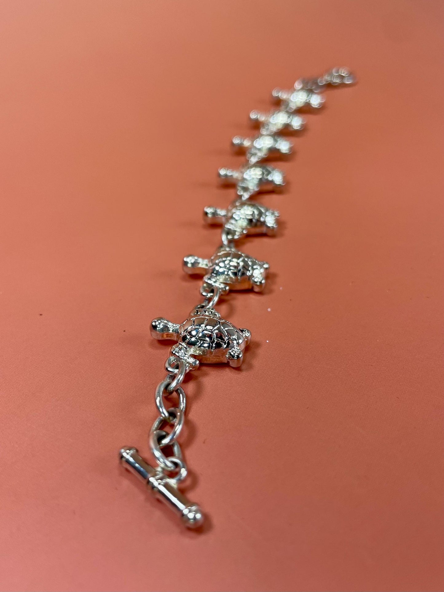 Sterling Silver Turtle Bracelet stamped 925 at a great price