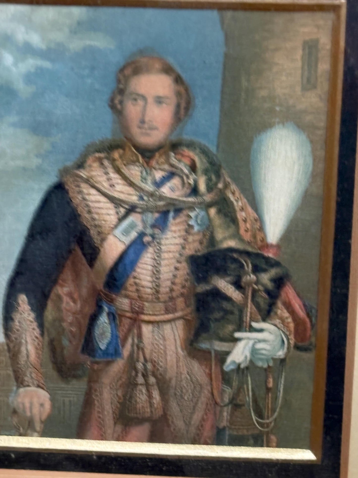 Stunning authentic English Baxter print in wonderful frame  10.5 x 9  incredible quality   royalty