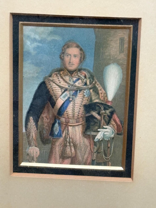 Stunning authentic English Baxter print in wonderful frame  10.5 x 9  incredible quality   royalty