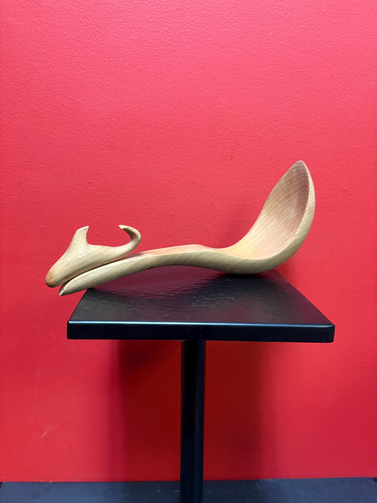 Simply perfect 11 inch long indigenous first nations killer whale cedar feast spoon  so simple and detailed  great gift - wow