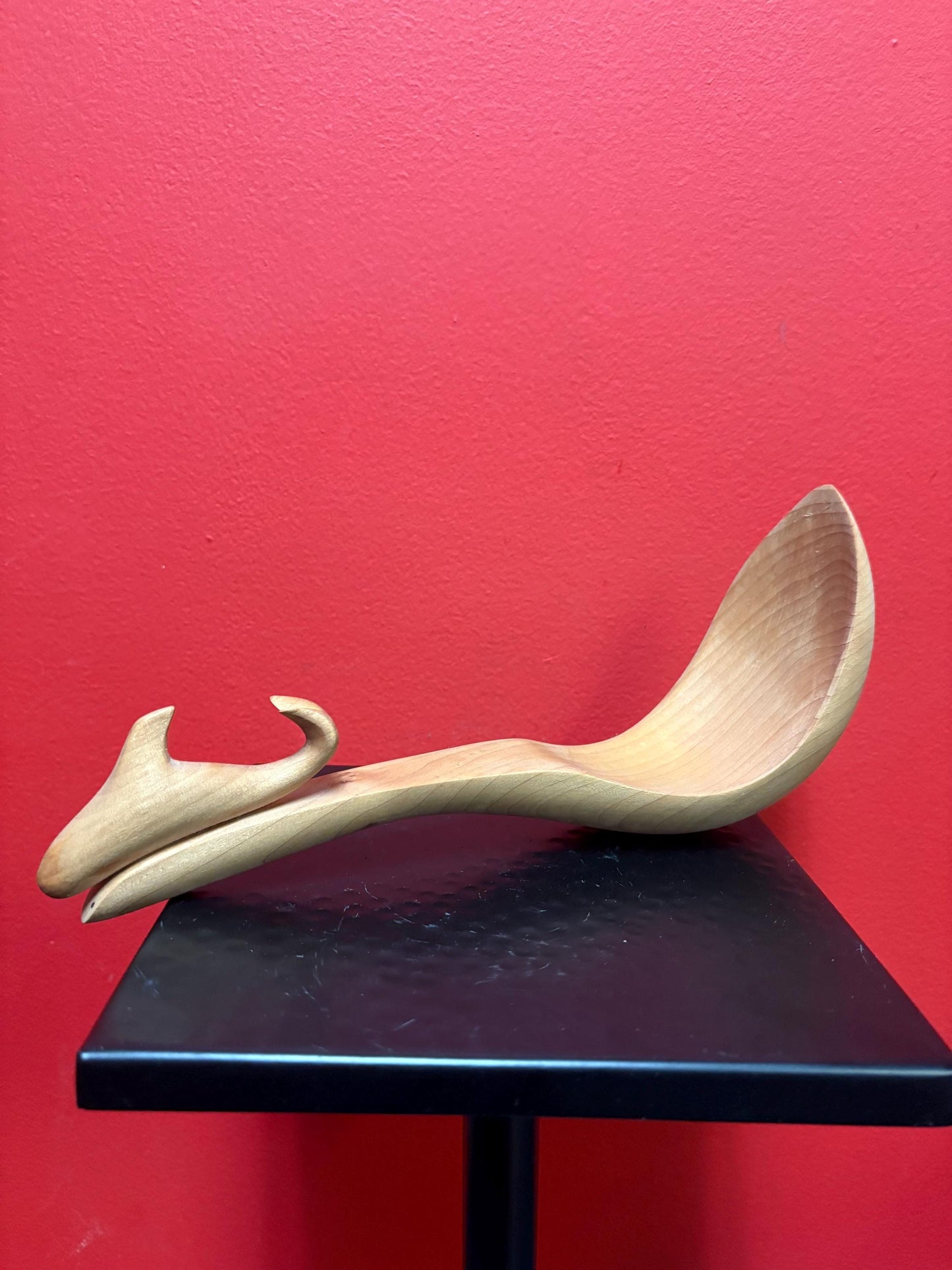 Simply perfect 11 inch long indigenous first nations killer whale cedar feast spoon  so simple and detailed  great gift - wow