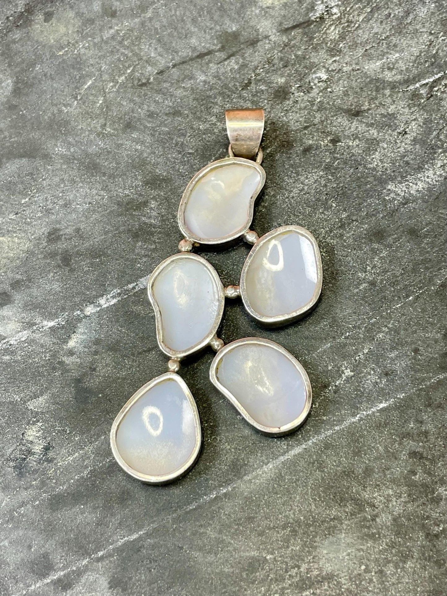 Fabulous 3 inch long abalone and silver pendant