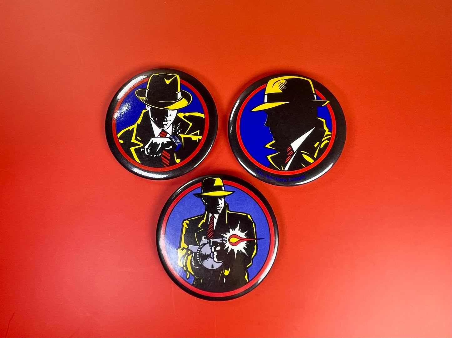 Cool Set of 3  2.5 inch Dick Tracy Buttons
