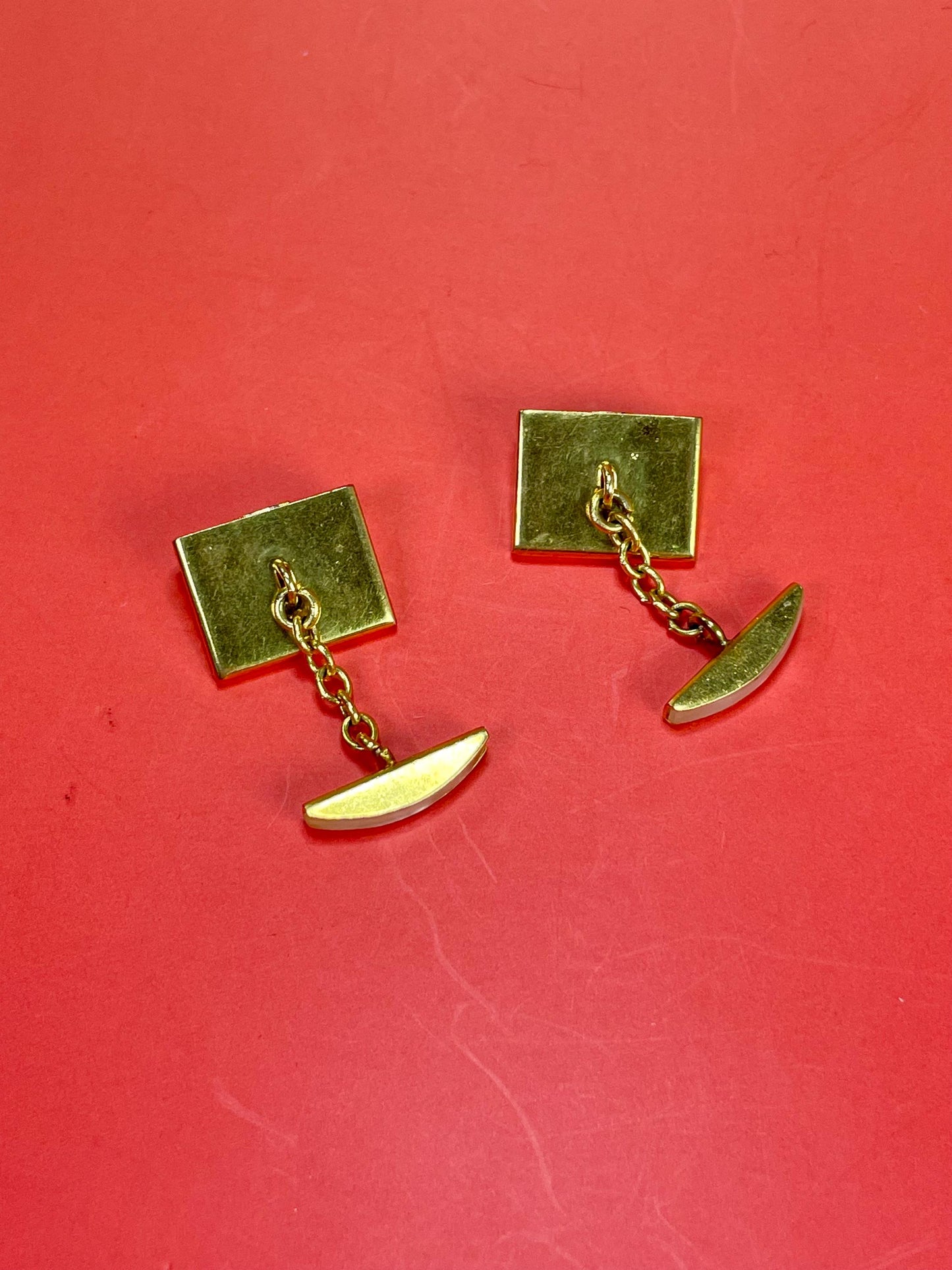 Beautiful Goldtone and pearlescent cufflinks  perfect gift -