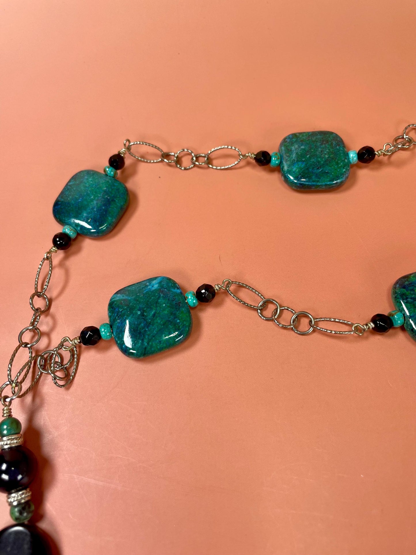 Stone Bead and Metal necklace