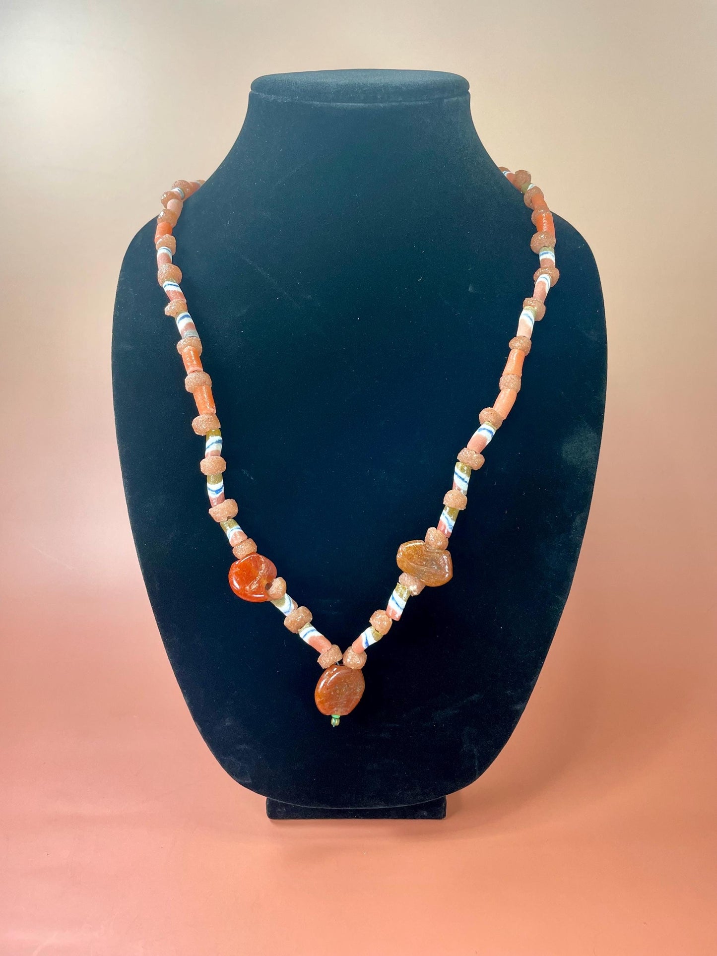 28 inch Venetian Glass Bead Necklace