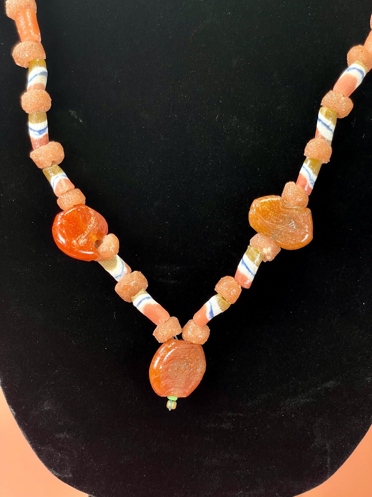 28 inch Venetian Glass Bead Necklace
