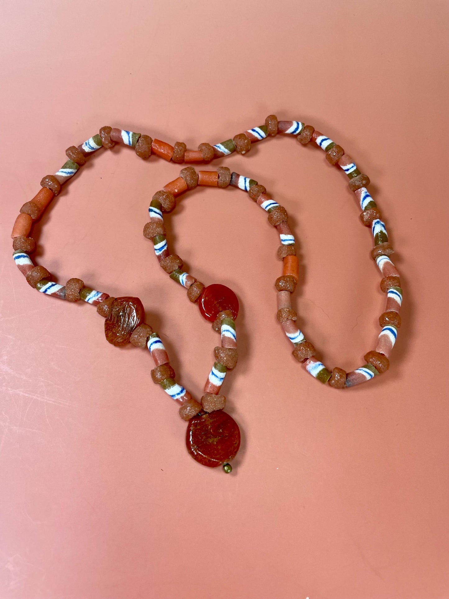28 inch Venetian Glass Bead Necklace