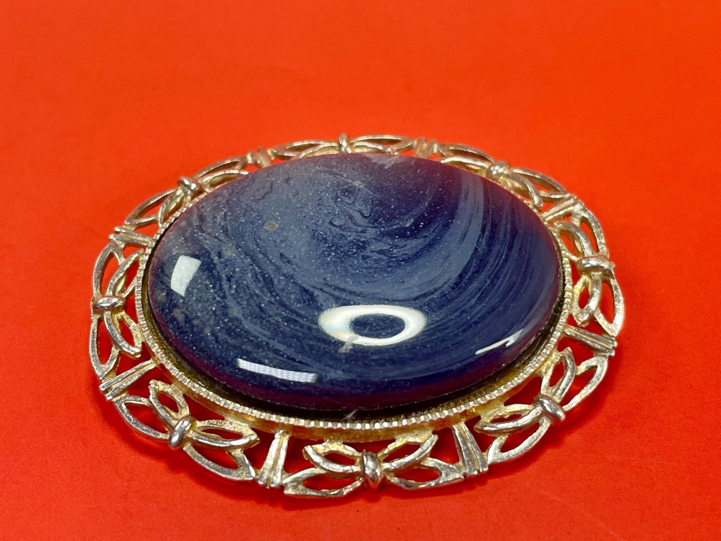 Stunning Sterling Silver and Stone Brooch