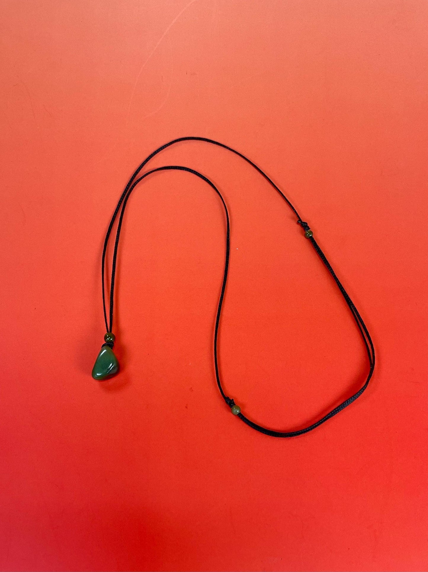 Charming Little Jade Stone pendant necklace - Adjustible