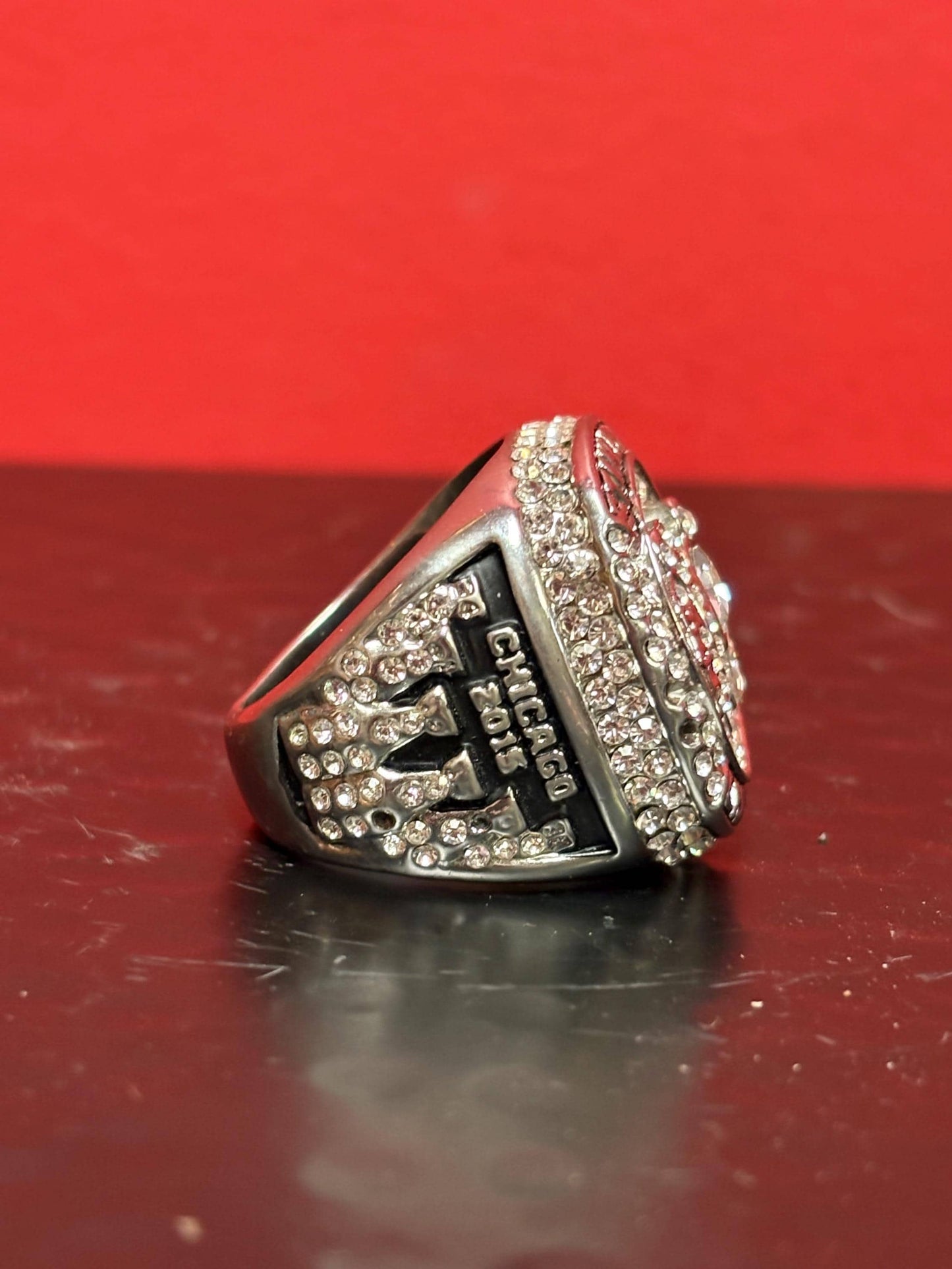 Amazing heavy NHL Chicago Blackhawks 2015 Stanley Cup ring  approximately size 11.5  wow   great gift