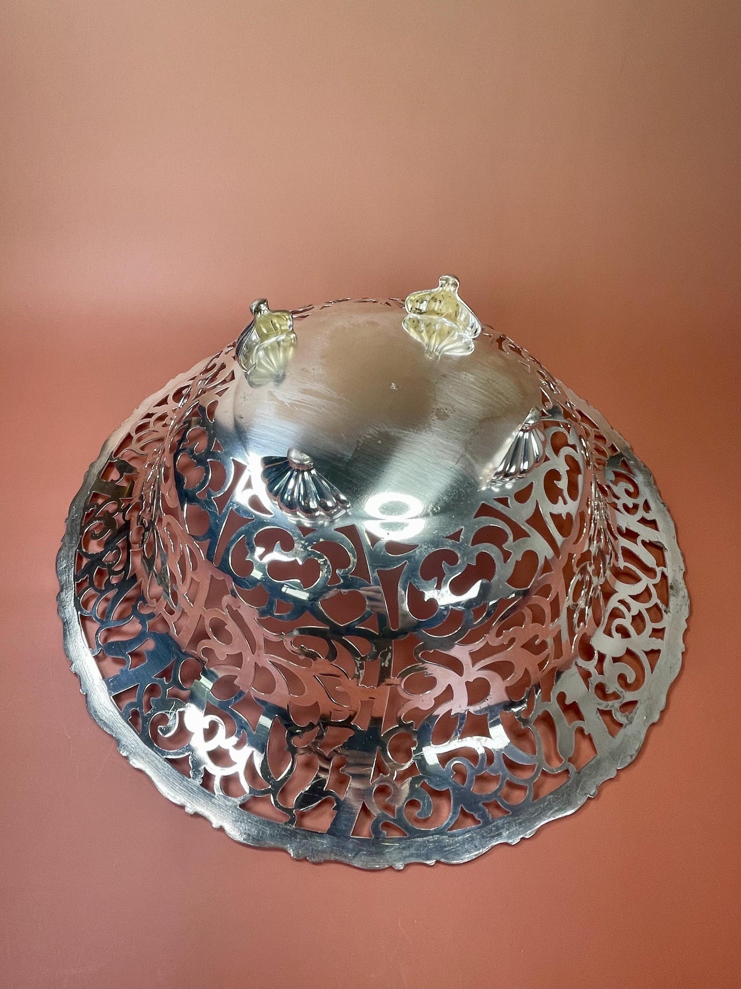 Stunning Silver Plated Lace Serving Dish