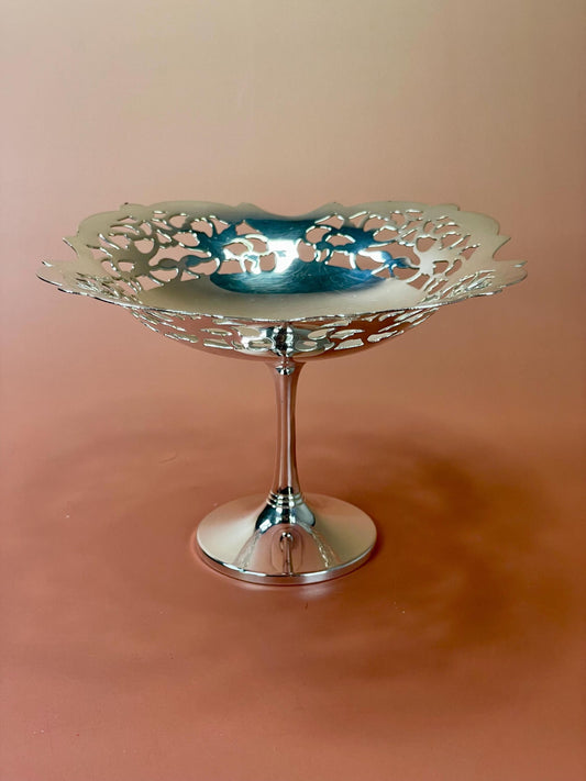 Silver Plated Pedestal Serving Dish  5.5 inches wide